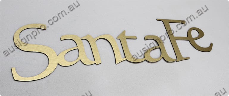 metallic gold letters